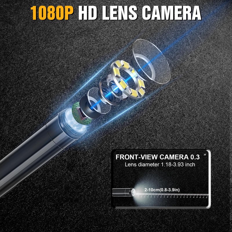 Romon Endoscope Camera with Light, Endoscope 1080P HD Tube Camera,