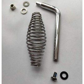 Gooyoou 5" Stainless Spring Handle with 1/2" Steel Rod for BBQ pits Trailers, Custom Metal Projects, Custom Built Grills, Smokers, Pits, Wood Stoves,cabinets