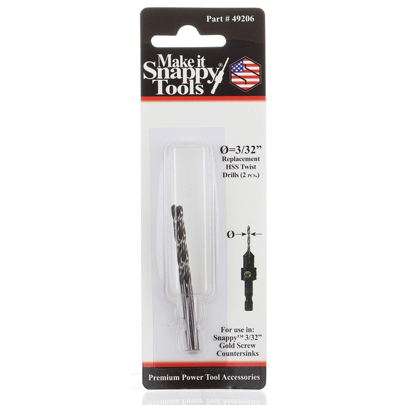 Snappy Tools 3/32 Inch Replacement HSS Drills (2 Pcs.) #49206