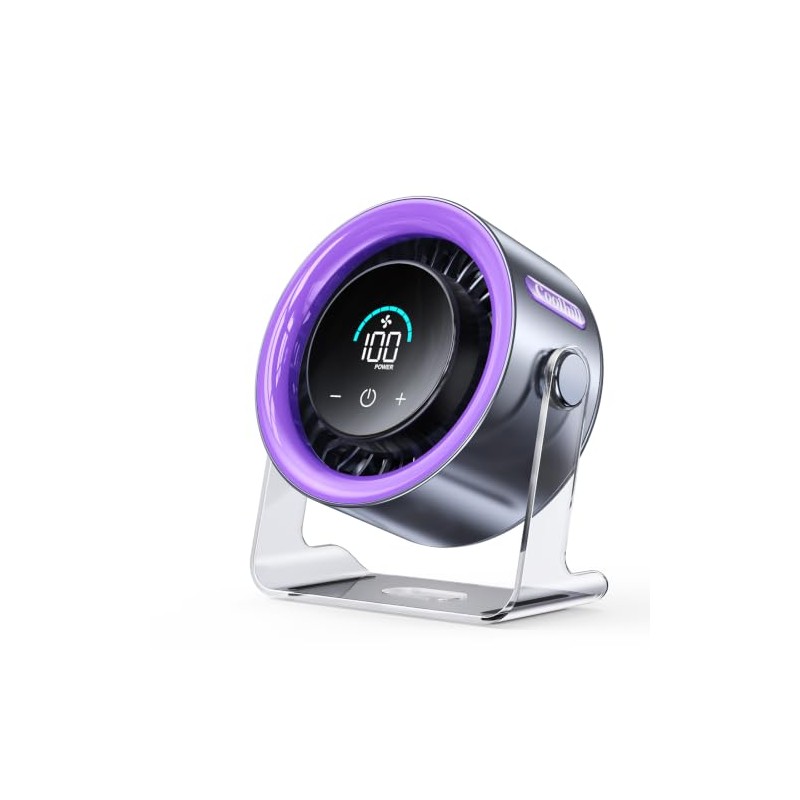 Coolhill USB Desk Fan: 100 Speeds & Turbo Airflow Portable