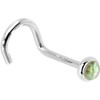 Body Candy Solid 14k White Gold 2mm Labradorite Right Nose