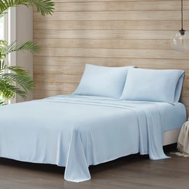 Beautyrest Tencel Polyester Blend King Sheet Set with Blue Finish BR20-3899