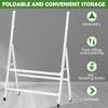 MUKUANG A-Frame Foldable Whiteboard Stand, Height and Width Adjustable, Mobile