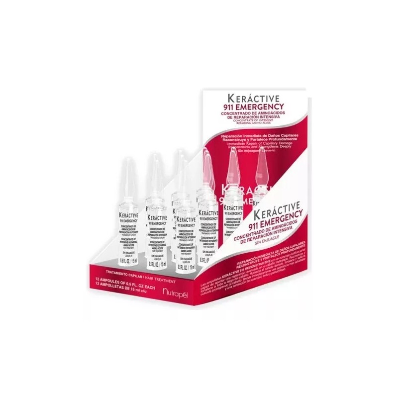 Nutrapel Ampolletas Keractive 911 Reconstructive Reconstructiva 12 Pz