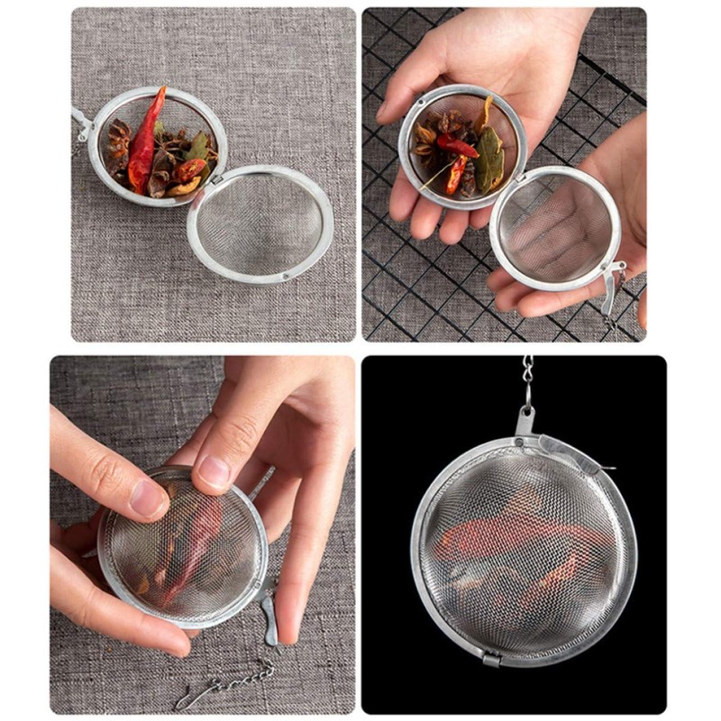 Mayata 3pcs Stainless steel fine mesh seasoning ball kitchen soup