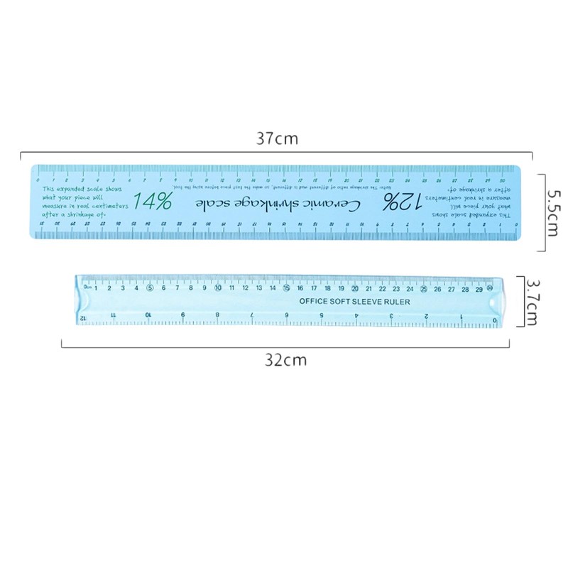 Nishiyuenyi Ceramic Shrinkage Scale Ruler, Ceramic Measuring Ruler, with Standard