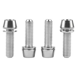 Wanyifa Titanium Ti M6 x 20mm Hex Socket Screws with Tapered Head and Washers for Bicycle Disc Brakes (Pack of 4)