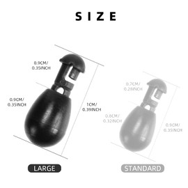 SF Instantly Shock Beads Quick Change Beads Fishing Connector for Carp Fishing Feeder Hook Links 50Pcs Large Black