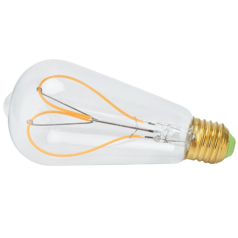 Light Bulb Love Peach Heart Shaped Transparent LED Filament Lamp
