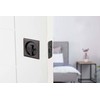 Kwikset 335SQT-15 Square Privacy Pocket Door Lock Satin Nickel Finish