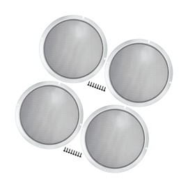 Motoforti Universal 10" Car Speaker Grills Cover Mesh Round 10 Inch Audio Speaker Subwoofer Guard Protector Case with Screws Iron Silver Tone Black - Pack of 4 Long-lasting