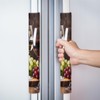 DXTKWL Red Wine Glass Grapes Refrigerator Door Handle Covers Set
