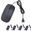 Super Slim Wired USB Optical Mouse - 1600 DPI High-Precision
