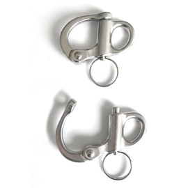 Vastsea 2pcs 52mm-316 Diving Buckle Universal Buckle Swivel Stainless Steel Shackle Snap Stainless Steel Shackle Quick Release for Outdoor Hardware Rigging