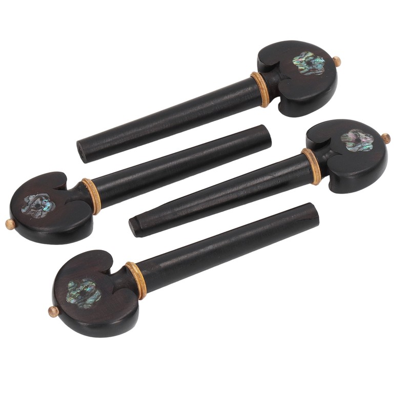 4PCS Fine Tune Peg Black Ebony Pre Punched Handmade Wear
