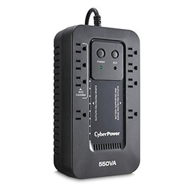 CyberPower EC550G Ecologic Battery Backup & Surge Protector UPS System, 550VA/330W, 8 Outlets, ECO Mode, Compact Uninterruptible Power Supply