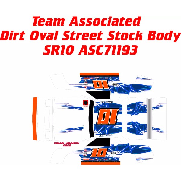 Traxxas TEAM ASSOCIATED SR10 TRIFFNY BLUE WRAP KIT 1X10 SCALE