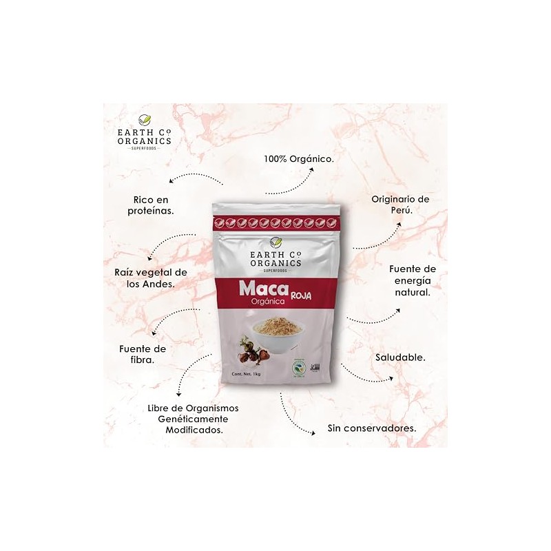 Maca Peruana 100 Natural Maca Roja en Polvo Alta Calidad