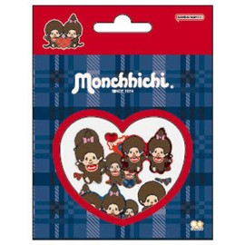 Sun-Star Stationery S8813957 Monchich Goods, Seal, Plush, Blue Check