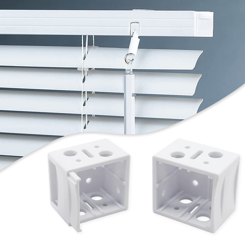 Waziaqoc 12PCS Plastic Blind Brackets, 1 Inch White Low Profile