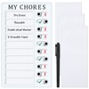 ホワイトボードチェックリストボード 子供向け ToDoリストボード My Chores RV チェックリスト プラスチック製 取り外し可能なデイリーリストボード マーカーと消せる紙3枚付き