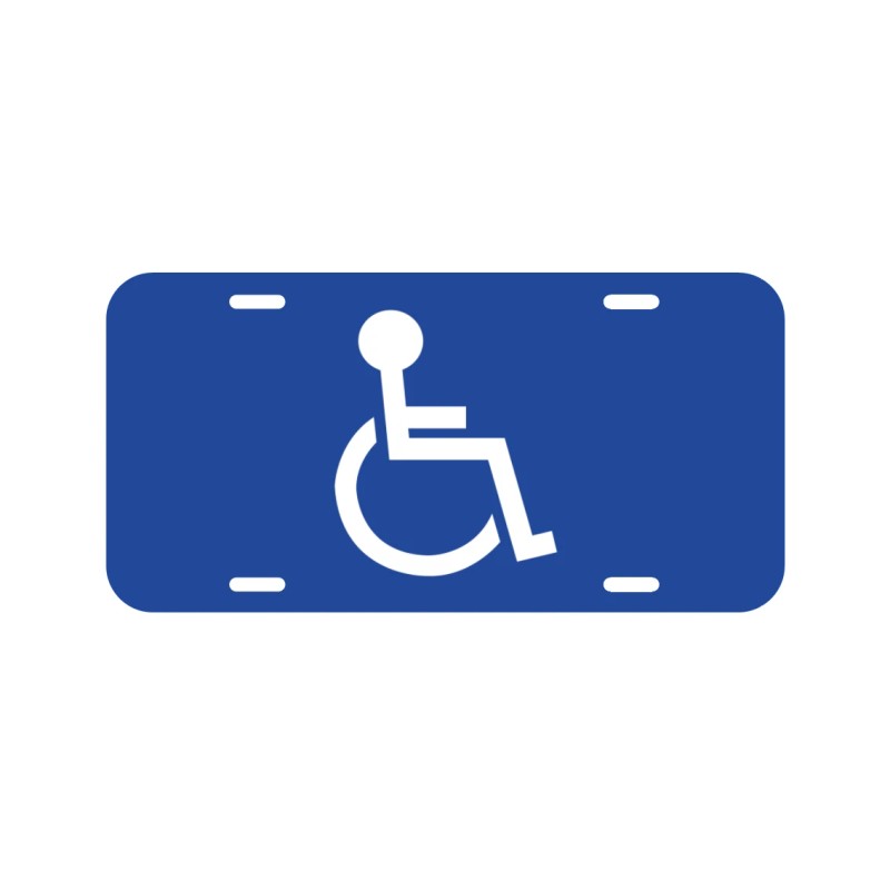 Amel HANDICAP Disabled disability Parking Vehicle License Plate Front Auto