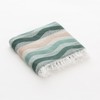 GAMUSI Fouta Pareo Lightweight Striped Beach Towel, 90 x 180