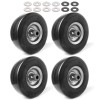 AR-PRO (4-Pack) 9x3.50-4” Flat Free Lawnmower Tire with 4" Centered Hub, 3/4" Bushin...