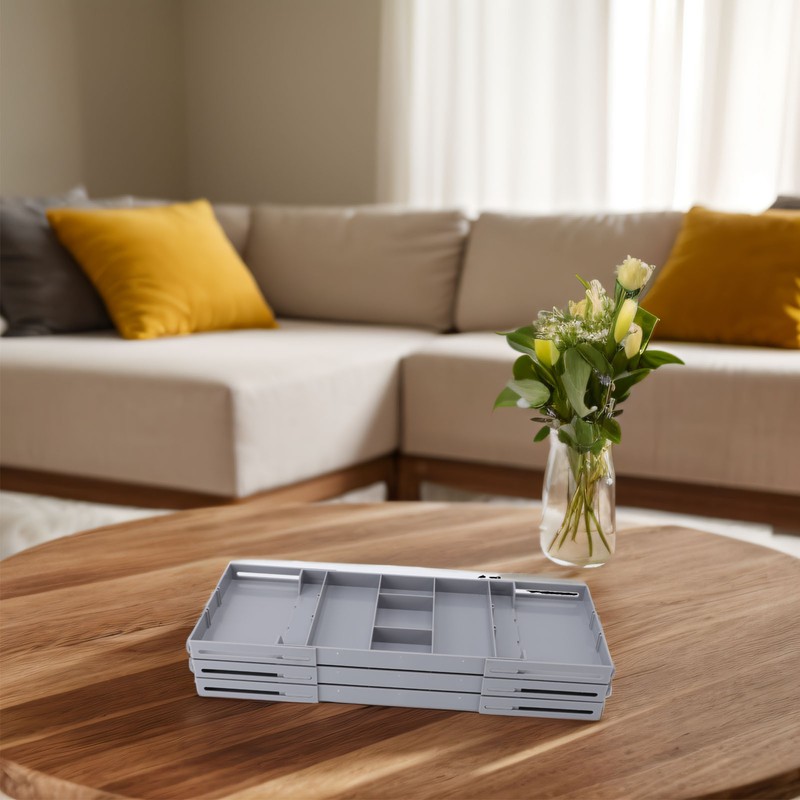 Drawer Organizer Single Row Expandable Folding Jewelry Organizer Tray Earring