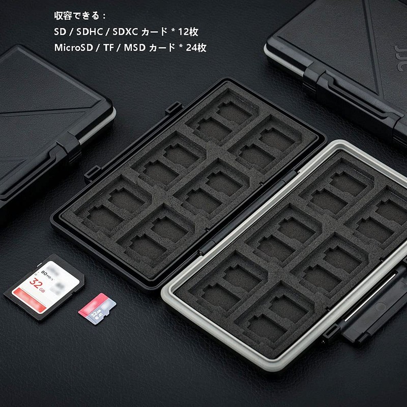 JJC 36 Slots Large Capacity Memory Card Case 12 SD