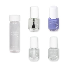Dazzle Dry Mini Kit 4 Step System - Periwinkle Passion - A deep, muted periwinkle. Full coverage cream. (5 Piece Kit / 5 Manicures)