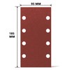 Senmai Tools 93x185mm Hook and Loop Sanding Sheet 8 Holes