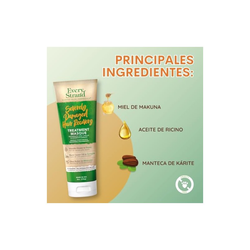 Every Strand Mascarilla Tratamieno para Cabello Severamente Dañado 236 g