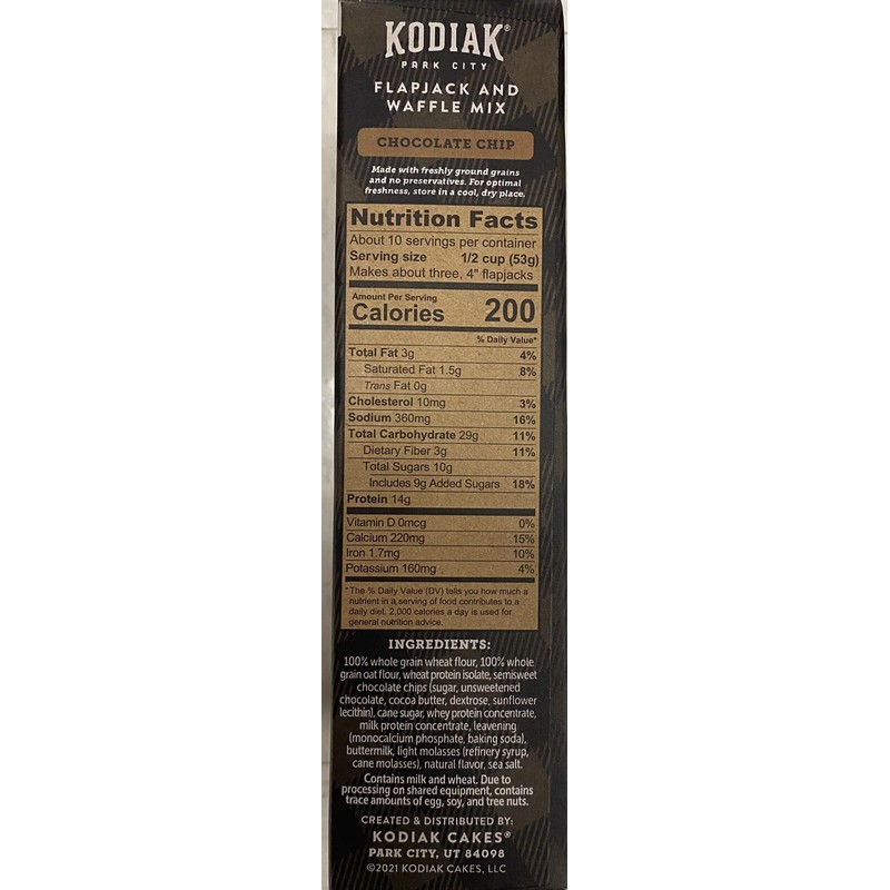 Kodiak Cakes 4x Kodiak Protein Cakes CHOCOLATE CHIP Flapjack &