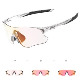 KAPVOE Sports Glasses Self-Tone Cycling Glasses Men MTB Glasses Clear Cycling Glasses Women's Road Bike Sunglasses Baseball Cycling Running Golf