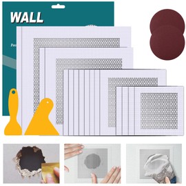 WDSHCR Drywall Repair Kit 20 Pack Aluminum Wall Repair Patch Kit, 2/4/6/8 inch Fiber Mesh Over Galvanized Plate, Dry Wall Hole Repair Patch Metal Patch with Extended Self-Adhesive Mesh (20 Pcs)