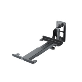 K&M 24167 Box Wall Bracket L with Adjustable Boom, 108° Swivel, Steel, Black, 21-34 cm, up to 15 kg