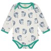 Long-Sleeved Organic Cotton Bodysuit with Print, GOTS Certified, Ultramarine
