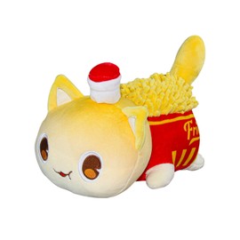 Stuffed Cat Plushies Toy, Cute Cat Plush Doll, Soft Cat Throw Pillow Decorations for Kids Adult Teenager Birthdays & Fans to Collect (Fries cat)