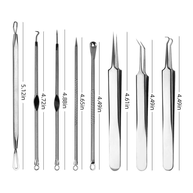 Atomus Blackhead Remover Tool Kit, 8 Pieces Professional Pimple Extractor