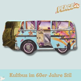 MediMuc Mini Camper Van Hippie Gift Tin Design The Silver Crane Company - Lovingly Designed Rectangular Pastry Tin Volume 1.0 L Dimensions (Length x Width x Height): 17.1 x 9.3 x 8.1 cm
