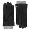 Roeckl Men's Metz Leather Gloves, Black/Grey, 9, Black / Grey