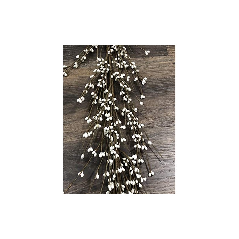 Gorgeous Primitive Cream/Off-White 55 Inch Pip Rice Berry GARLAND Flexible/