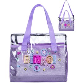 Fokduvb Clear Bingo Bag for Bingo Daubers Dabbers Dobbers Transparent Bingo Bags with...