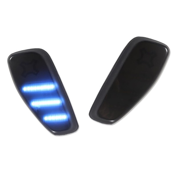 GTINTHEBOX Smoked Lens Ice Blue LED Side Marker Light Lamps