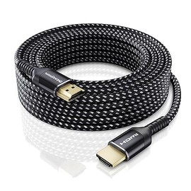 HDMI Cable 4K 20 Foot Nylon Braided HDMI 2.0 Cable, High Speed 18Gbps 4K60Hz HDR, 3D, 2160p, 1080p, HDCP 2.2, ARC, HDMI Cables for Monitors, HDTV
