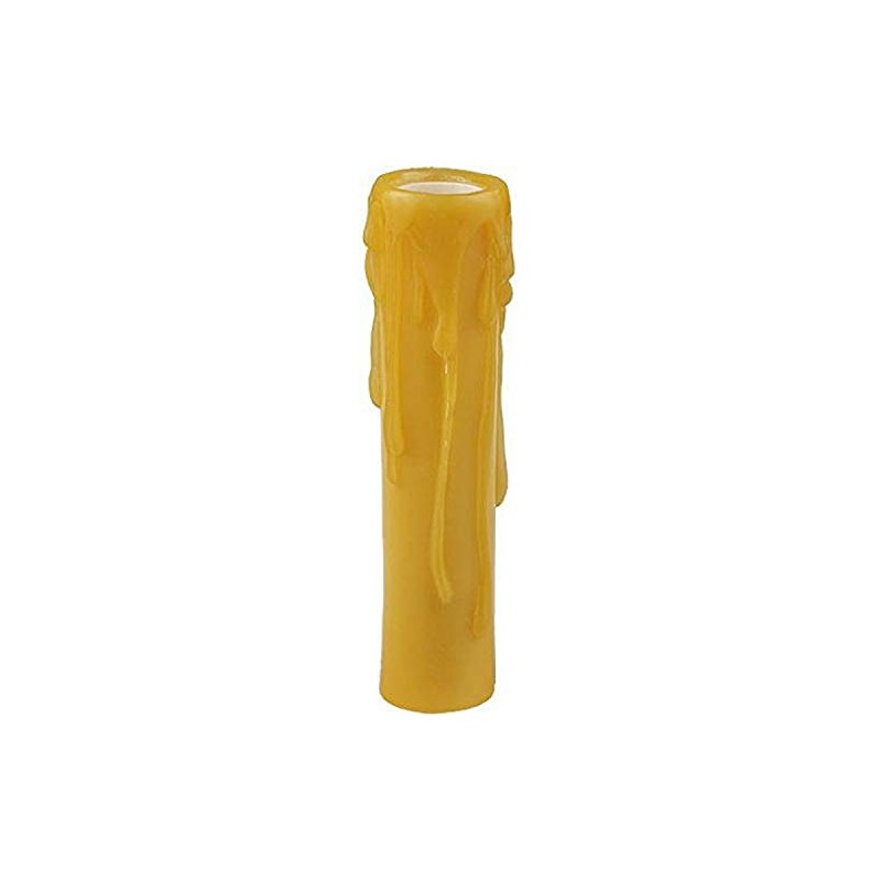 Meyda Tiffany 117431 Poly Resin Honey Amber Flat Top Candle