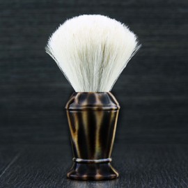 Pure White Badger Hair Men's Shaving Brush in Cheetah Print Handle. Perfect Hair That Last Longer Then Any Hair.