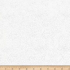 Shannon Fabrics Minky Cuddle Sparkle Glitter Snow/Silver Fabric Fabric by the Yard