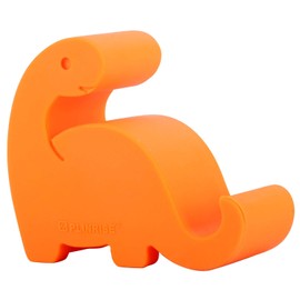 Plinrise Animal Desk Phone Stand, Update Dinosaur Silicone Office Phone Holder, Creative Phone Tablet Stand Mounts, Size:1.3" X 3.0" X 2.7" (Orange)